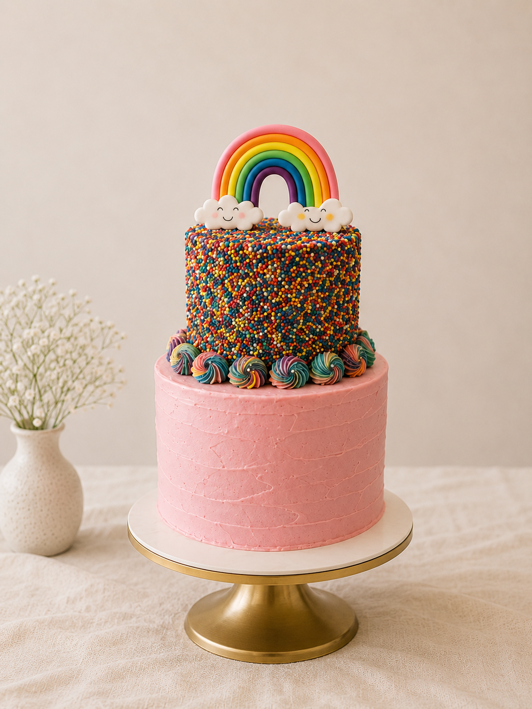 Rainbow sprinkle cake